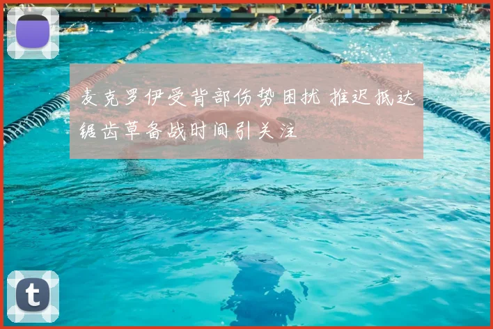 麦克罗伊受背部伤势困扰 推迟抵达锯齿草备战时间引关注